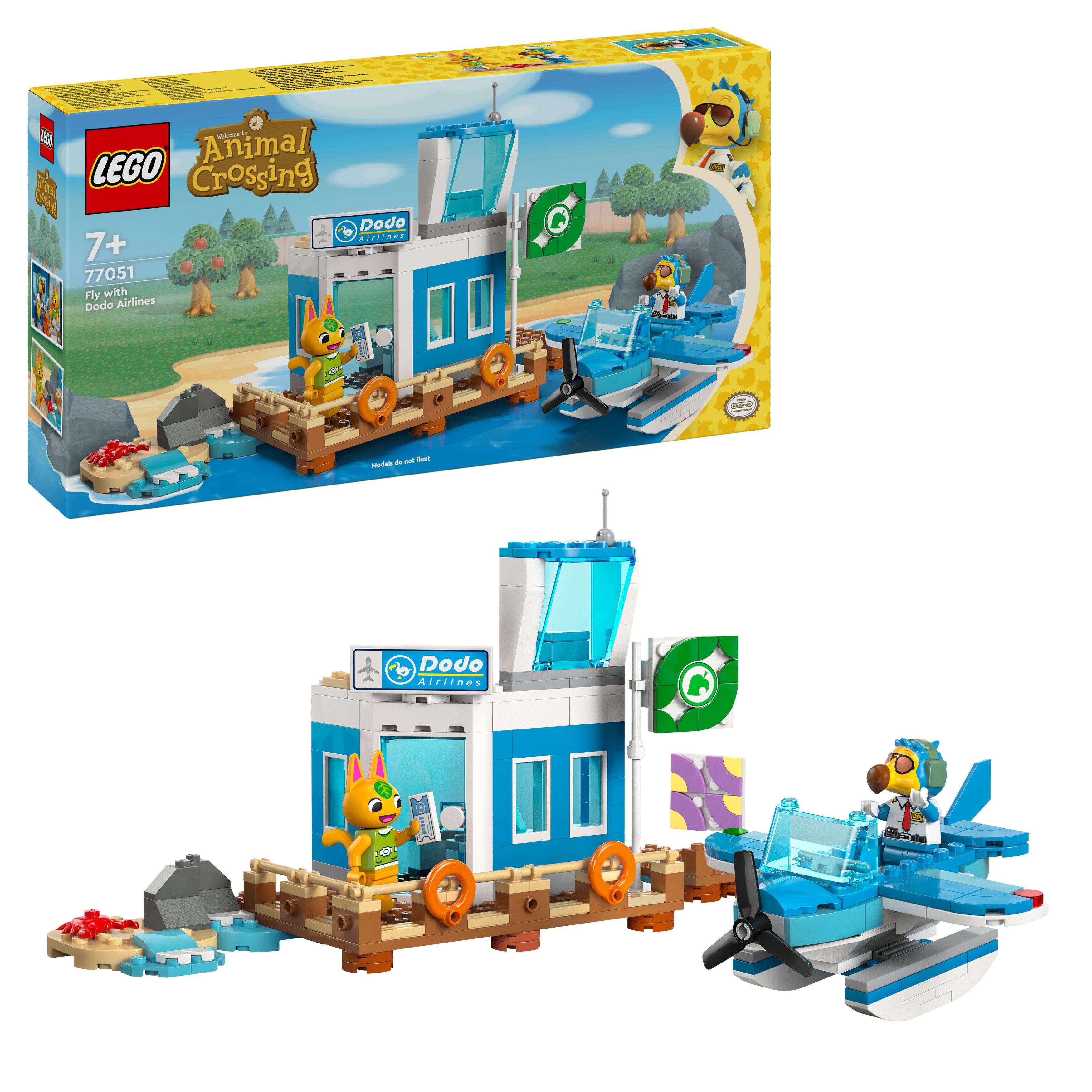 LEGO 77051 Animal Crossing Flieg mit Dodo Airlines, Pilot Udo, Passagierin Tanja