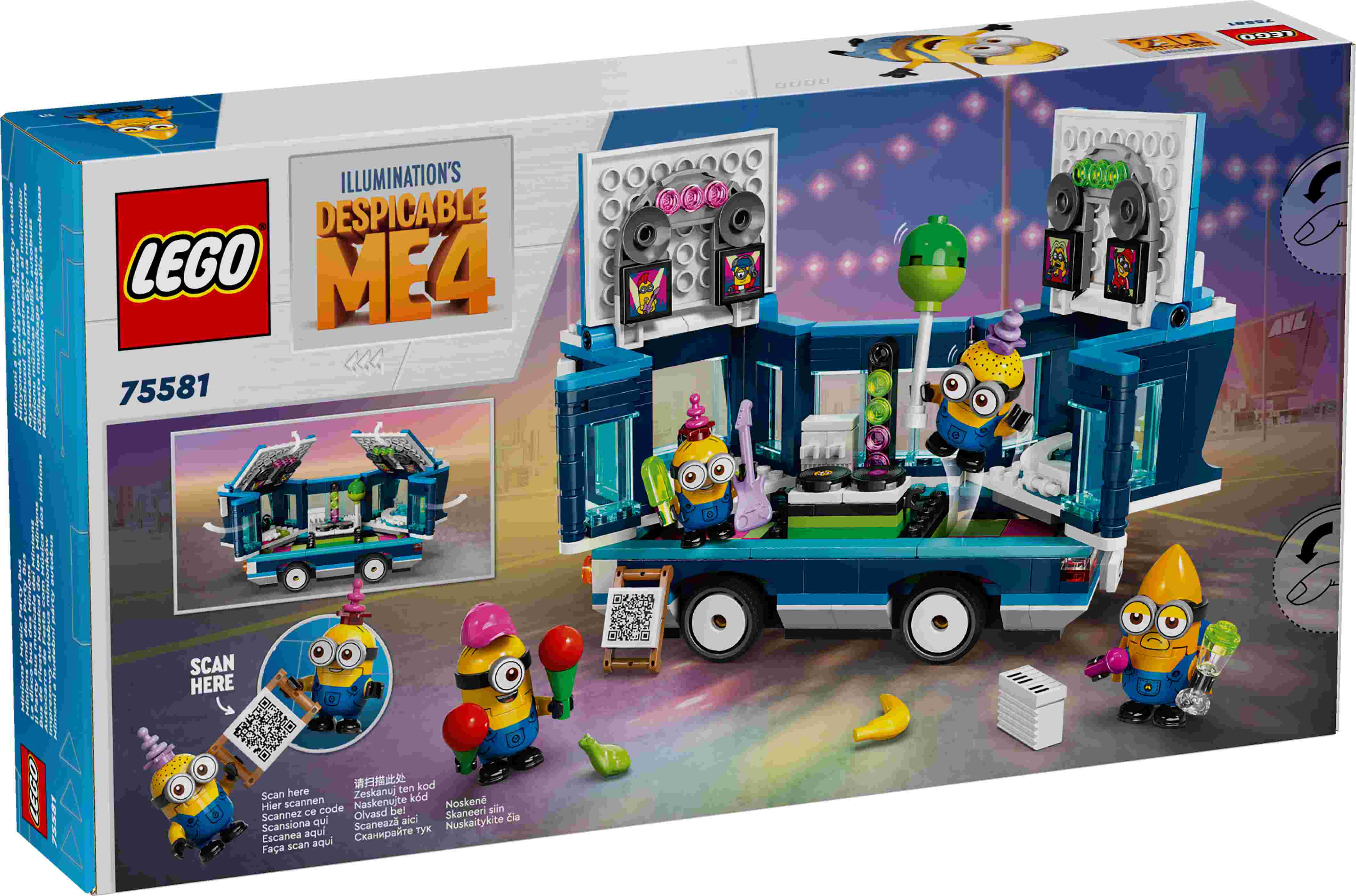 LEGO 75581 Despicable Me Minions und der Party Bus, 4 Minions und Zubehör