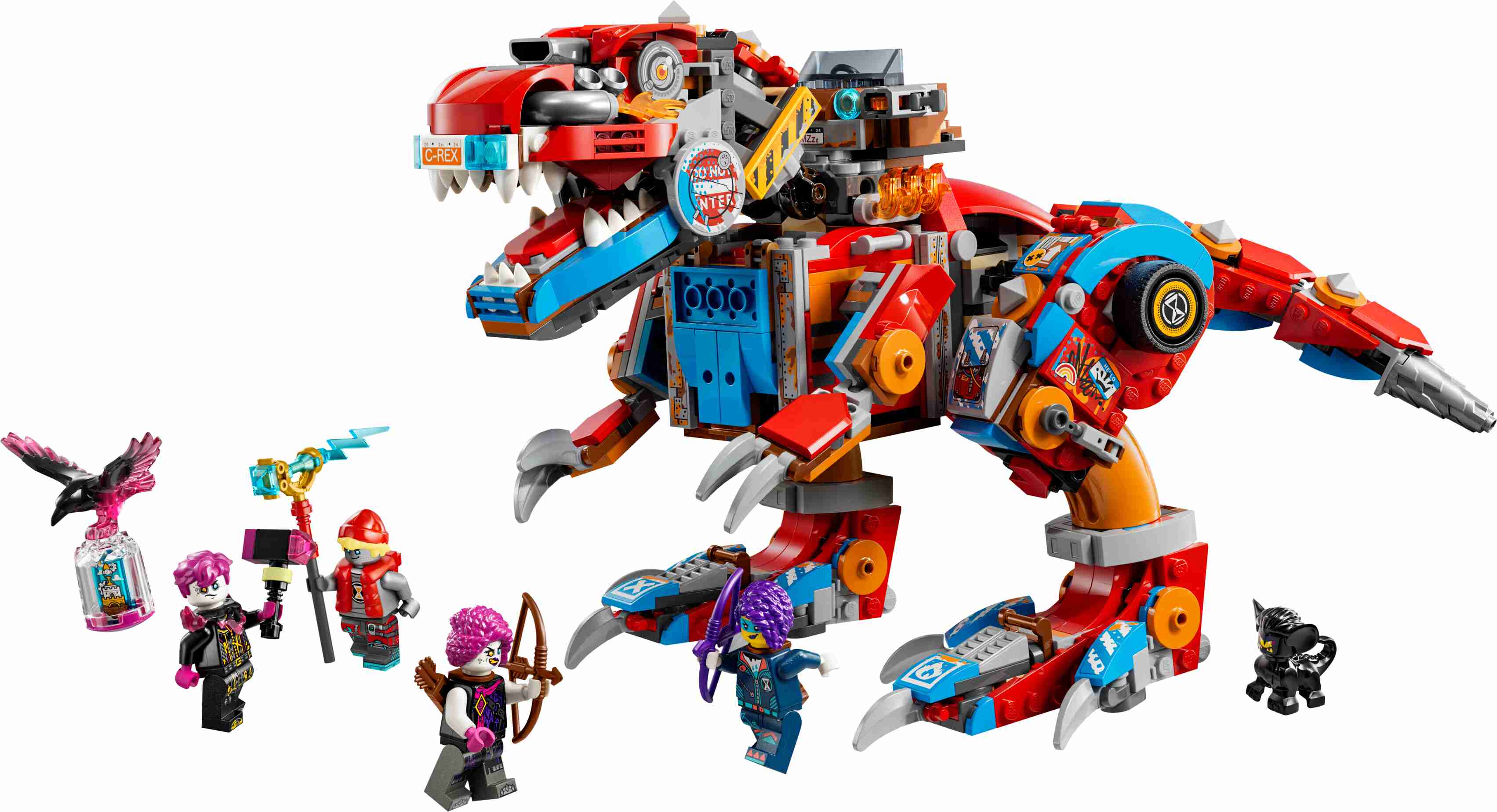 LEGO 71484 DREAMZzz Coopers Dino-Mech C-Rex, 4 Minifiguren, 2 Varianten