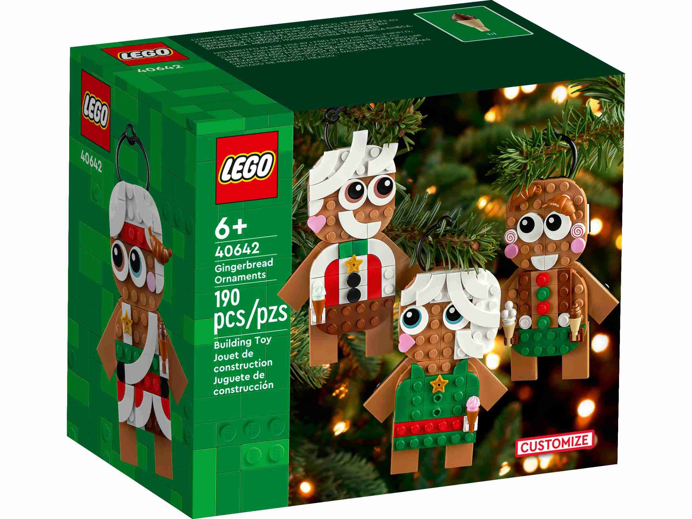 LEGO 40642 Iconic Lebkuchenmännchen, 3 baubare Figuren mit individuellem Design