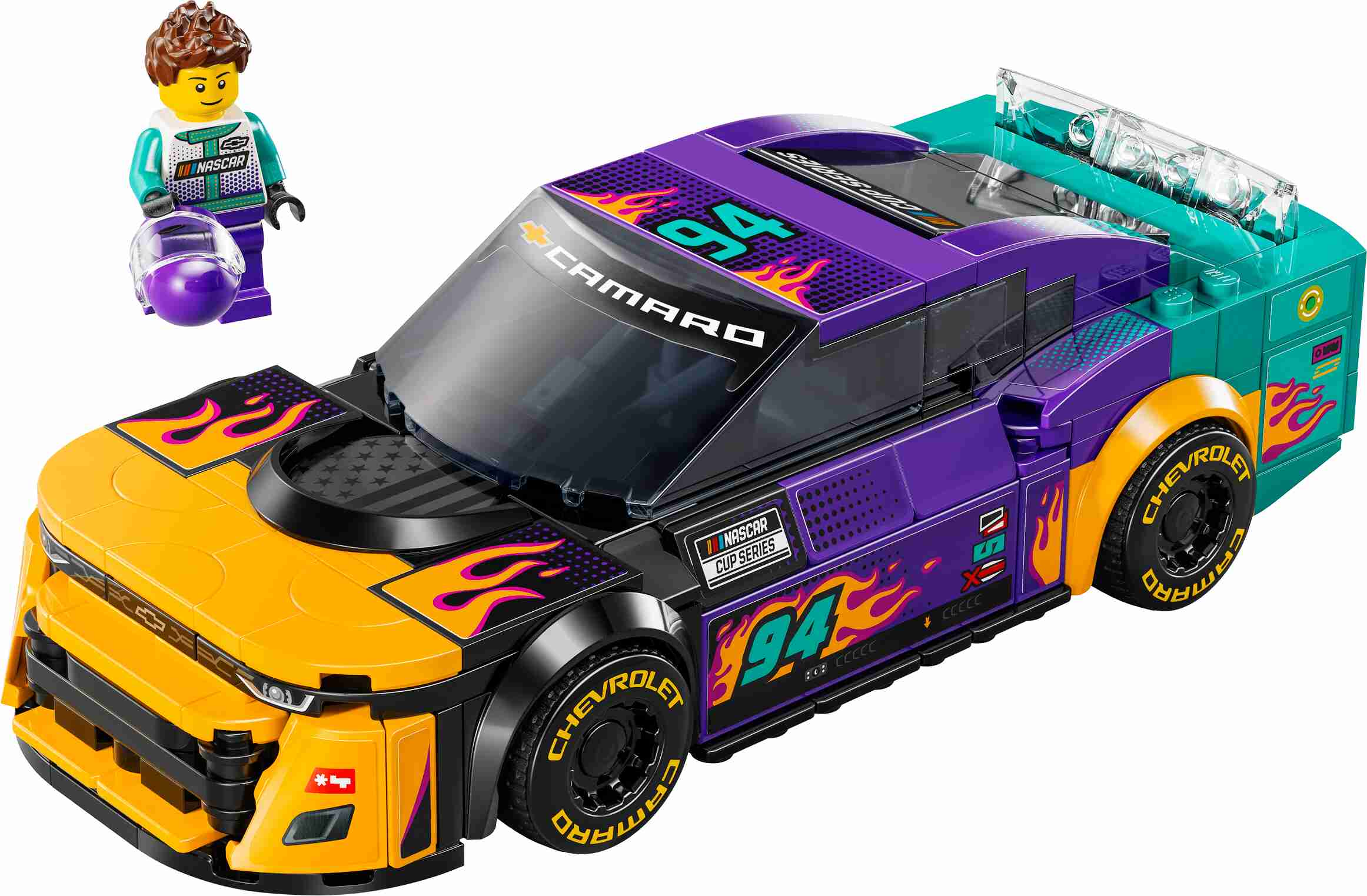 LEGO 76935 Speed Champions NASCAR Next Gen Chevrolet Camaro ZL1, 1 Minifigur