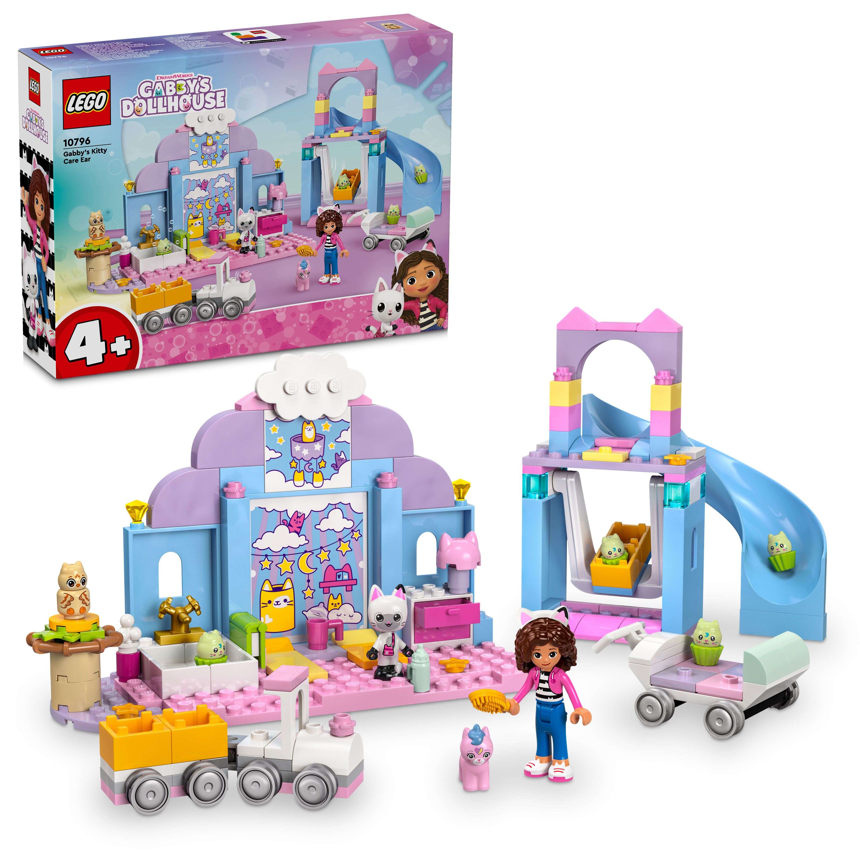 LEGO 10796 Gabby's Dollhouse Gabbys Kätzchen Öhrchen, 8 Figuren mit Zubehör