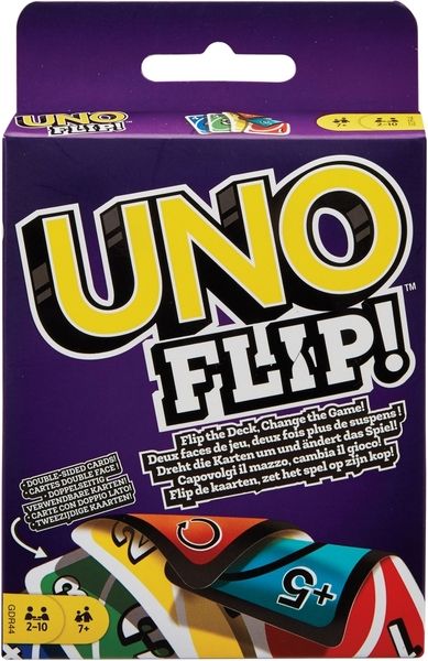 Mattel Games UNO FLIP! Kartenspiel mit beidseitig bedruckten Karten