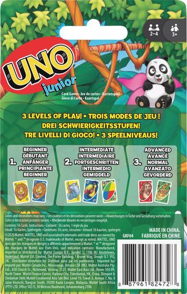 Mattel Games UNO Junior, mehrere Schwierigkeitsgrade