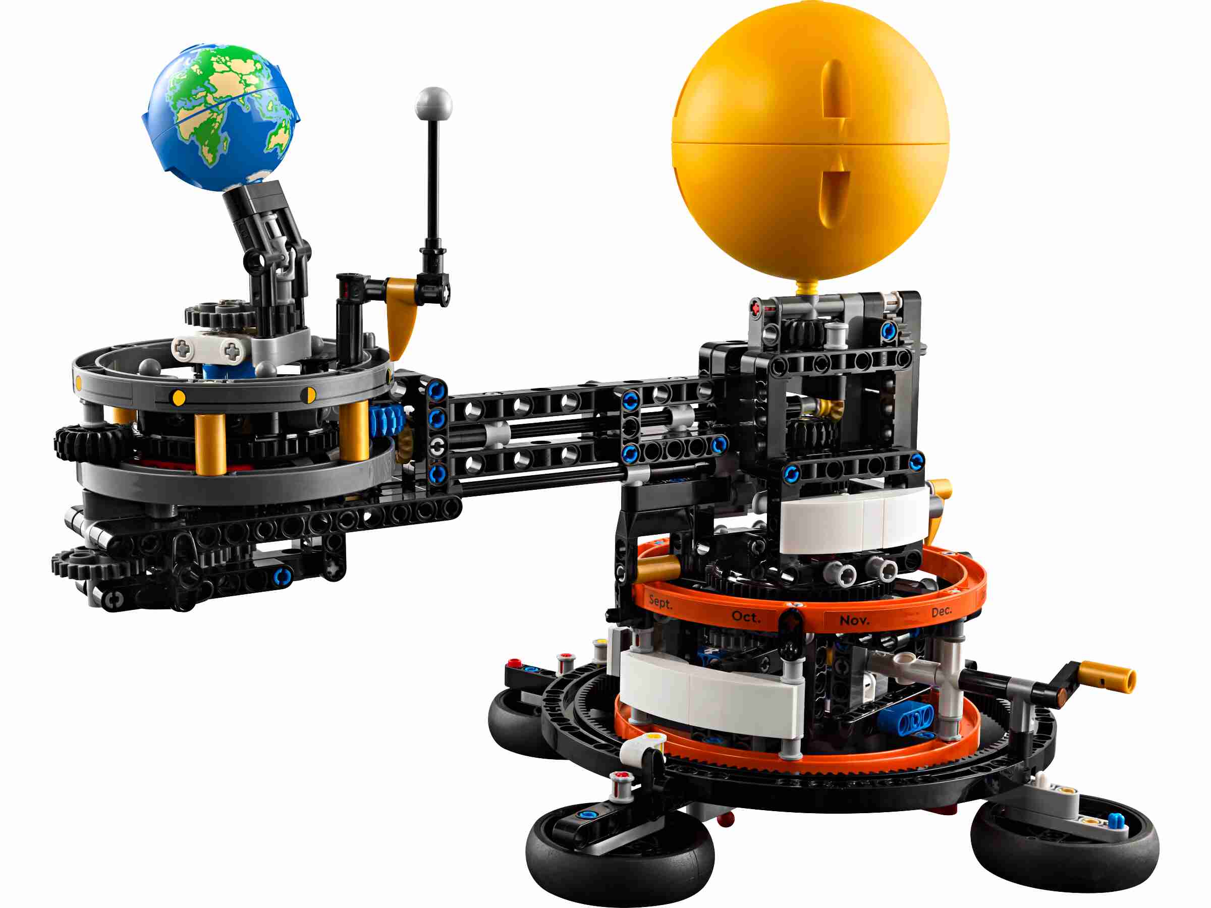 LEGO 42179 Technic Sonne Erde Mond Modell, drehbare Kurbel, Monate, Mondphasen