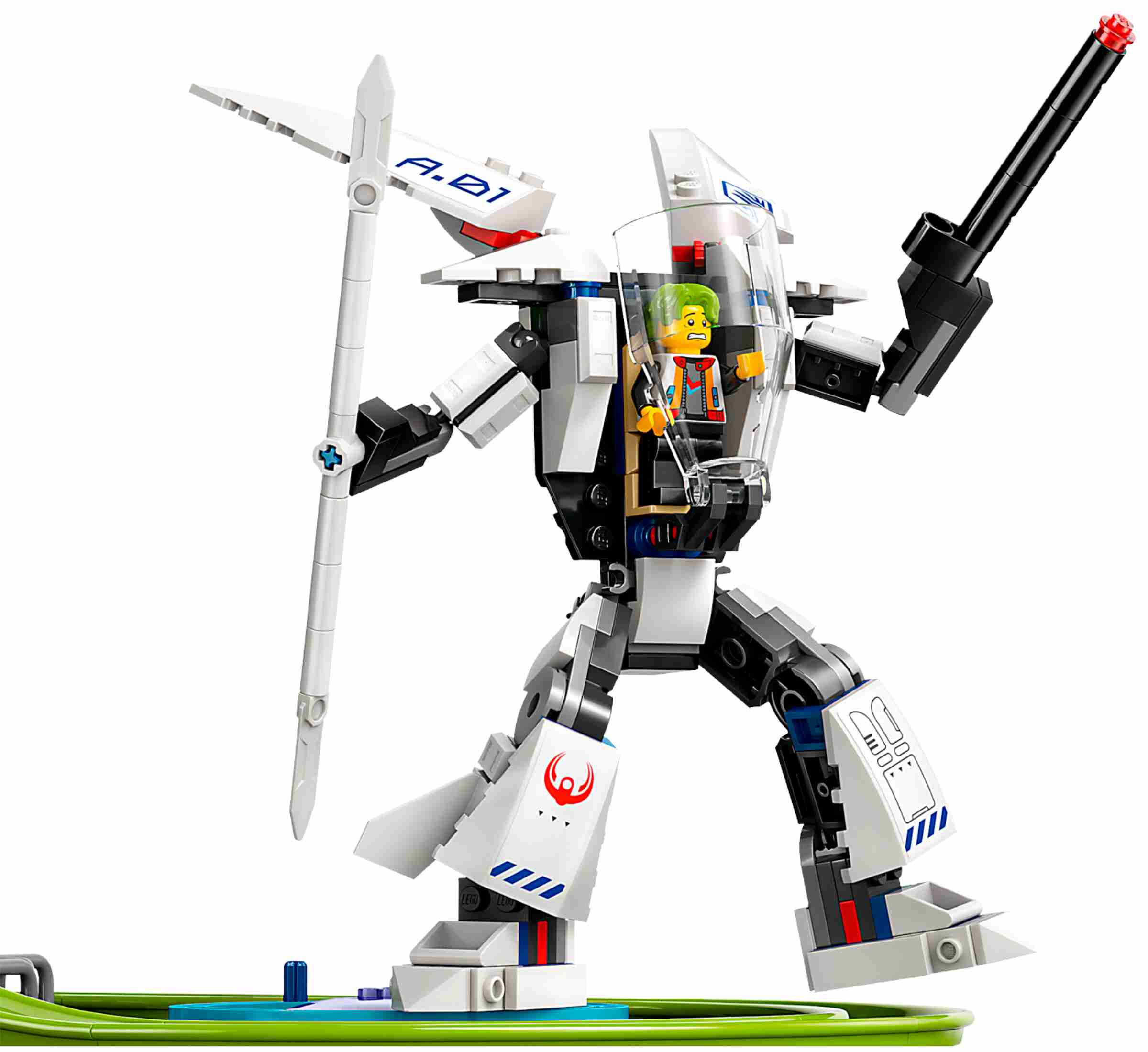 LEGO 60421 City Achterbahn mit Roboter-Mech, 8 Minifiguren, viel Zubehör