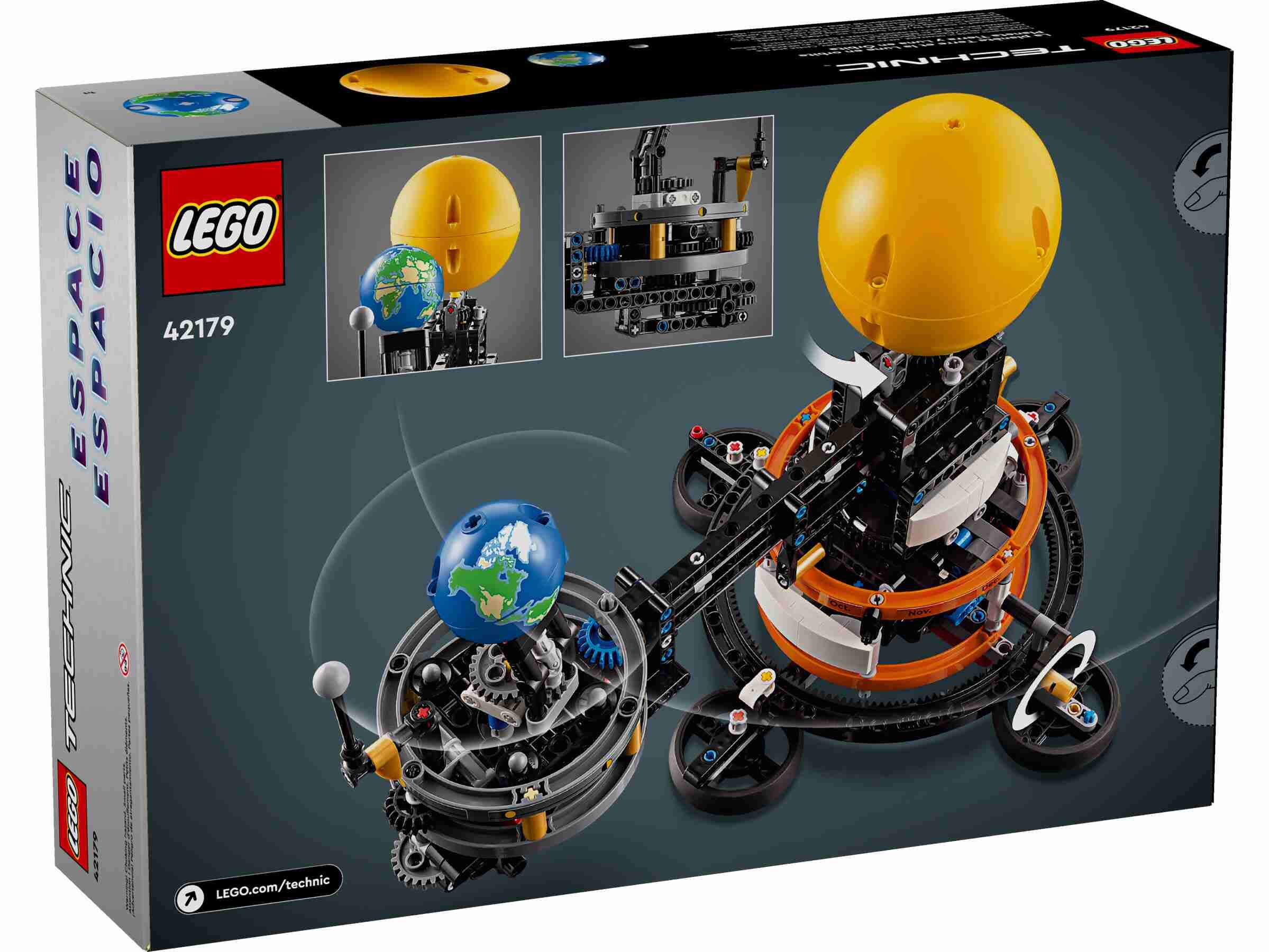 LEGO 42179 Technic Sonne Erde Mond Modell, drehbare Kurbel, Monate, Mondphasen