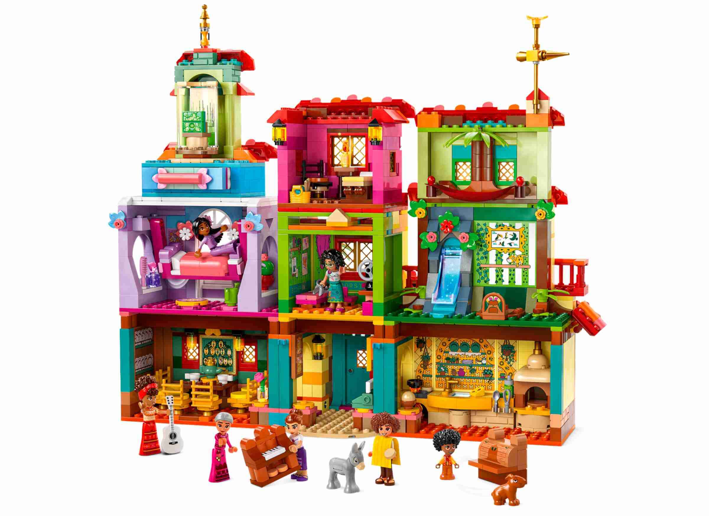 LEGO 43245 Disney Das magische Haus der Madrigals, 8 Zimmer, 6 Spielfiguren