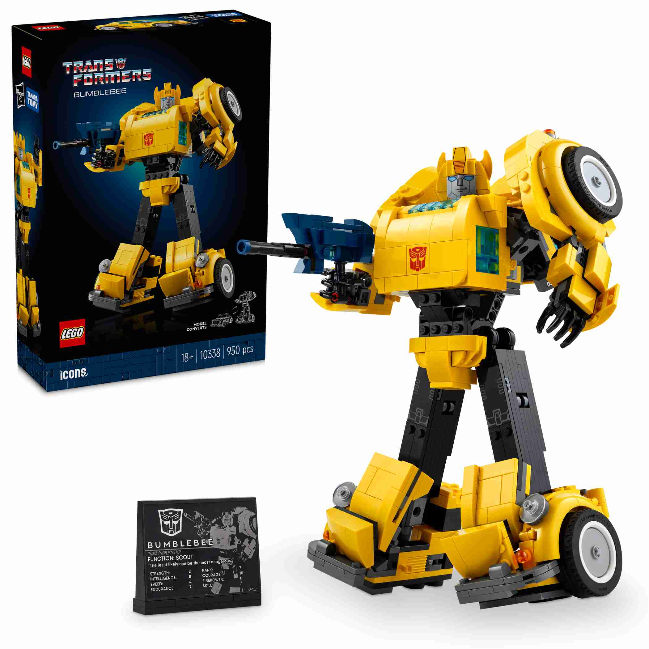 LEGO 10338 Icons Bumblebee, Transformers Bauset, Ionenblaster, Raketenrucksack