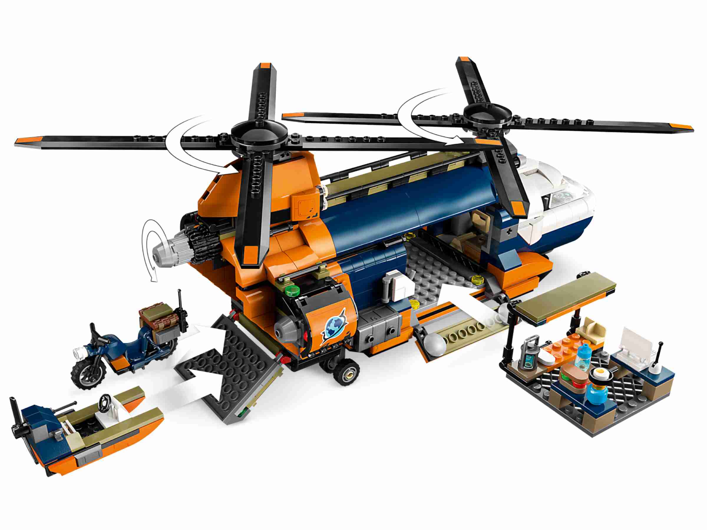 LEGO 60437 City Dschungelforscher-Hubschrauber, 5 Abenteurer, 3 Gorillas