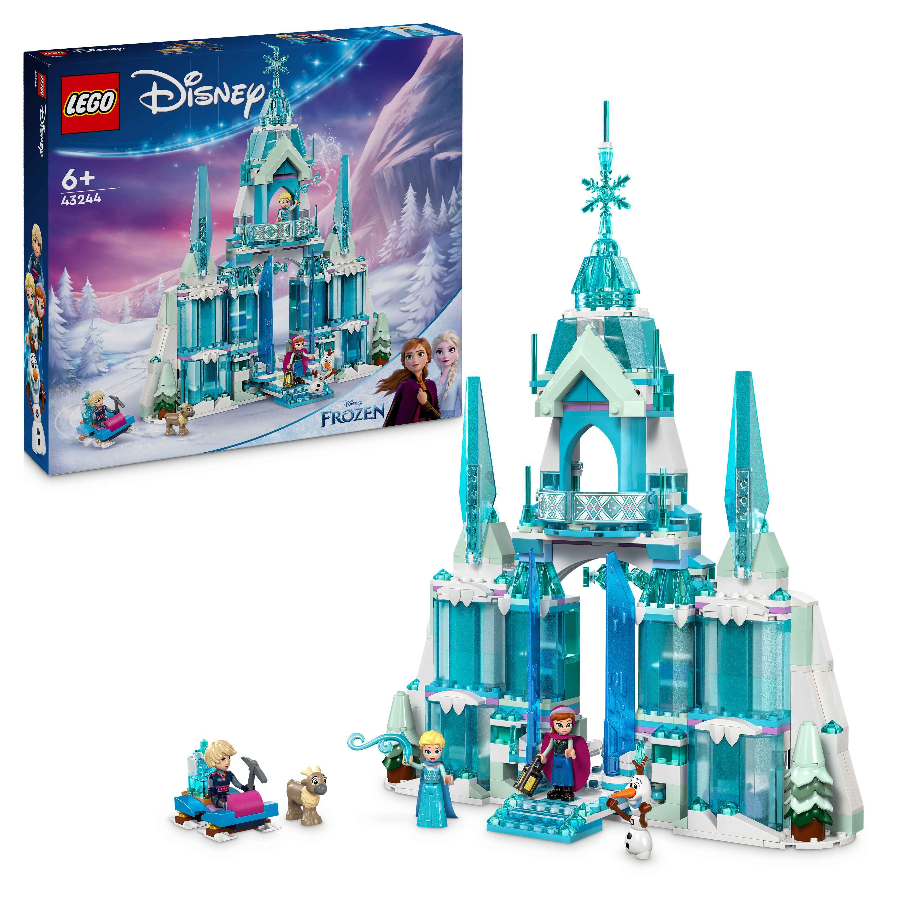 LEGO 43244 Disney Elsas Winterpalast, Elsa, Anna, Kristoff, Olaf, Baby-Rentier