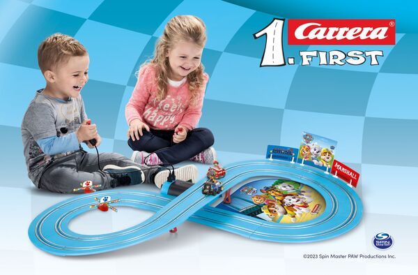 Carrera FIRST - PAW PATROL - On the Track, Chase + Marshall mit 2 Autos